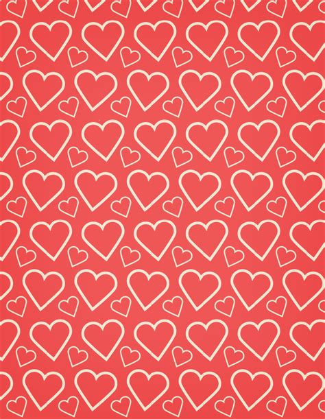 A heart outline free seamless vector pattern Free Vector Download | FreeImages