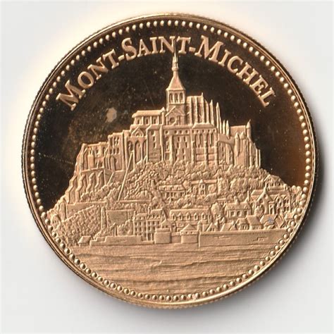 FRANCE MEDAILLE LE MONT SAINT MICHEL LES PLUS BEAUX TRESORS DU