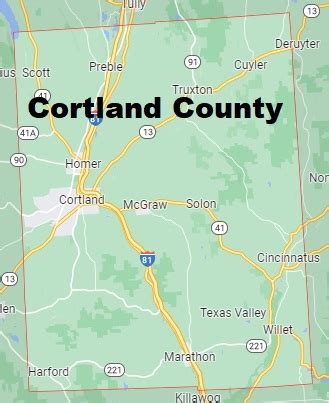 Cortland County on the satellite map of New York 2024. Actual satellite images of Cortland ...