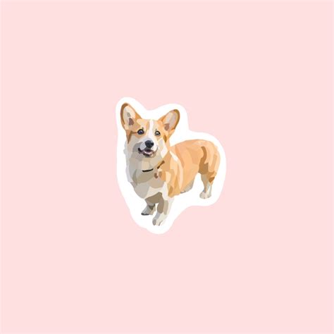 Corgi Sticker Corgi Stickers Corgi Corgis Dog Stickers Etsy