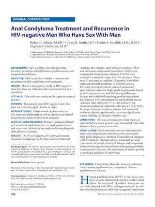 Manejo Del Condiloma Acuminado Anal PDF Sexual Conditions Sexual Health