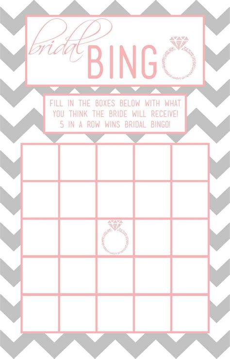 Bridal Bingo! – A Dash Of Chaos for Blank Bridal Shower Bingo Template ...