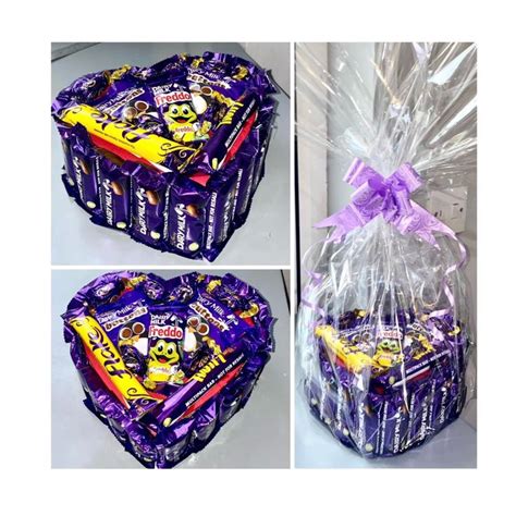 Chocolate Cadburys Dairy Milk Flake Twirl Fredo Heart Bouquet Gift