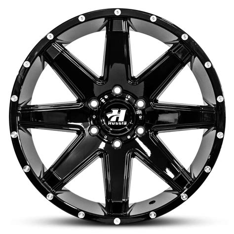 jeep wrangler hussla gatling gloss black wheel #16415
