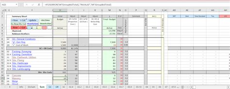 Construction Bid Template Excel