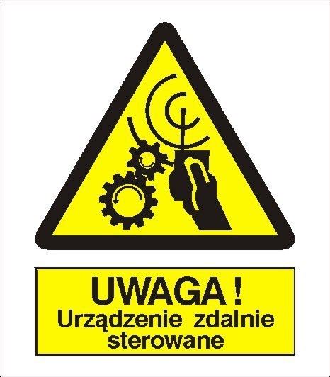 Znak Uwaga Urządzenie zdalnie sterowane PB Fireshop