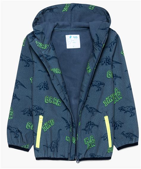 Blouson D Perlant Gar On Avec Motifs Dinosaures Gemo