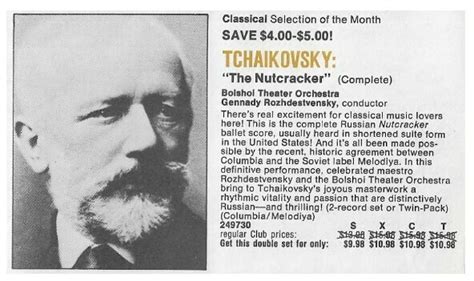 Bolshoi Theater Orchestra Tchaikovsky The Nutcracker Magazine Ad