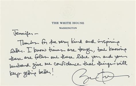 Barack Obama Autograph Letter Signed As President Rr Auction