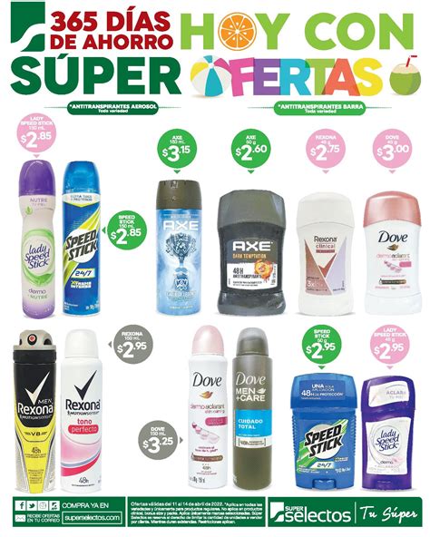 Oferta de Desodorantes en Súper Selectos 11 Abril TuOfertaSV