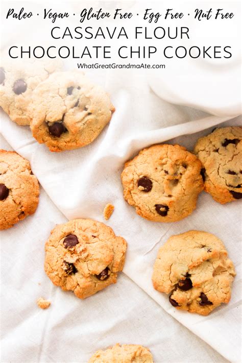 Nut Free Cassava Flour Chocolate Chip Cookies Paleo Vegan Gluten Free What Great Grandma Ate