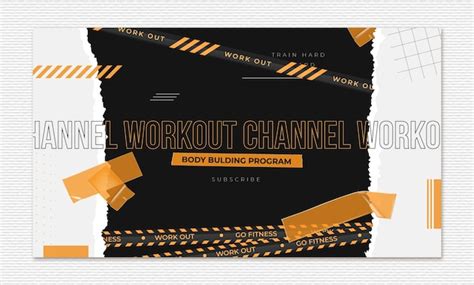 Free Vector | Flat design fitness youtube channel art