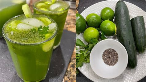 Cómo Hacer Una Rica Agua De Pepino Con Limón Chia Perejil Refrescante y