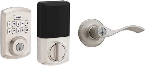 Weiser Powerbolt 3 Satin Nickel Keyless Entry Door Lock Deadbolt Lock 10 Button Keypad Door