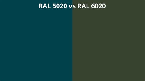 Ral 5020 Vs 6020 Ral Colour Chart Uk