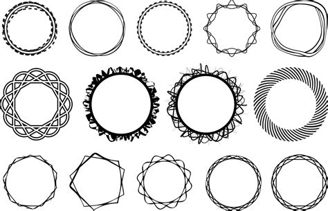 Vector Circle Frame Set Collection Of Vector Circle Frames 3137793