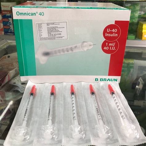 HỘP 100 Bơm Tiêm Insulin Kim Chích Tiểu Đường B Braun Omnican Kim