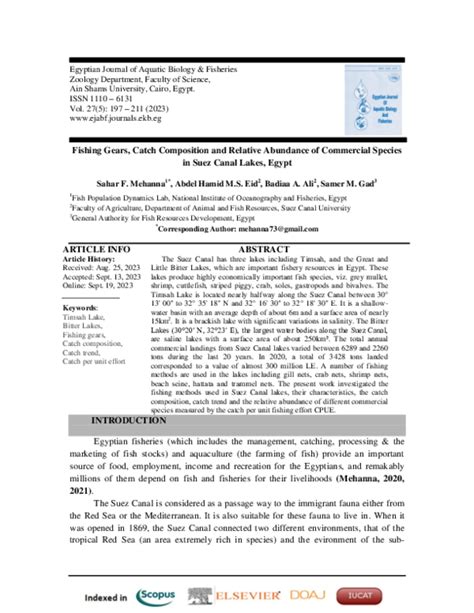 (PDF) Fishing Gears, Catch Composition and Relative Abundance of ...