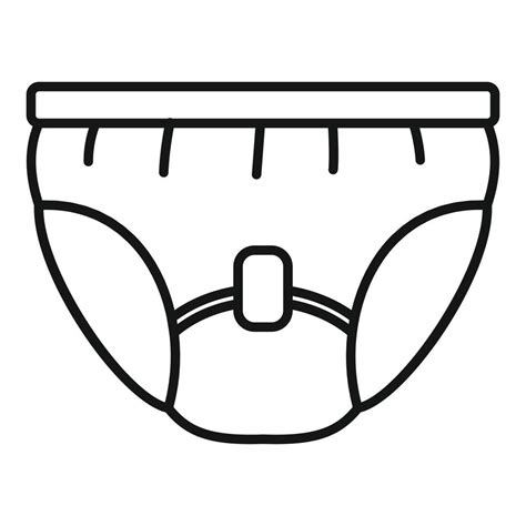 Bed Diaper Icon Outline Style Vector Art At Vecteezy