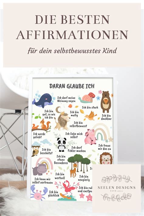 Mutmach Poster Affirmationen F R Kinder Dekoration Etsy De