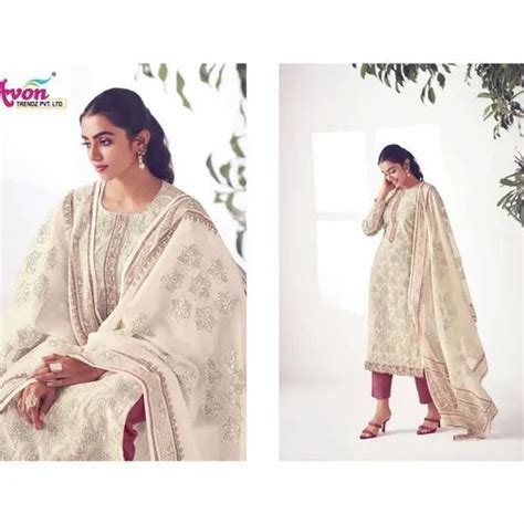 Straight Muslin Avon Trendz Suits Unstitched Multi Colour At Rs 1150