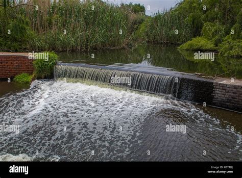 Small waterfall in the Rietvlei Nature reserve, Pretoria, South Africa ...