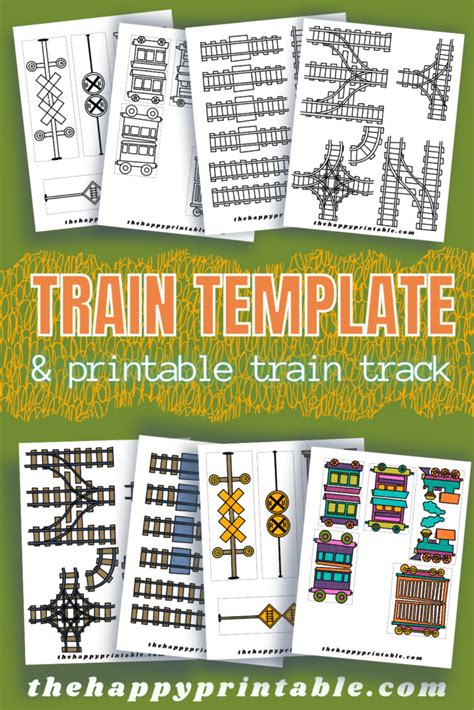 Train Template And Printable Train Track The Happy Printable