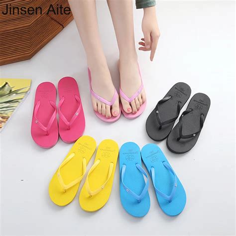 Aite Jinsen Casal Homens Estilo Flip Flops Sapatas do Verão das