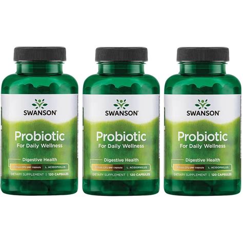 Swanson Probiotic For Daily Wellness 1 Billion Cfu 120 Caps 3 Pack