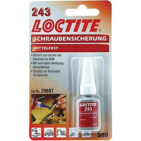 Loctite 243 Schraubensicherung 5 Ml Spezialkleber