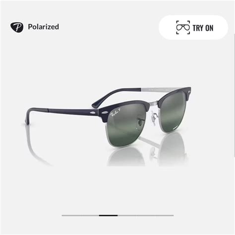 Ray-Ban | Accessories | Rayban Clubmaster Metal Polarized Black Silver ...