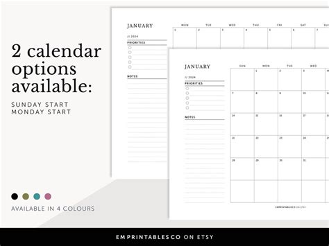 2024 Monthly Calendar 2024 Monthly Overview 2024 Monthly Planner