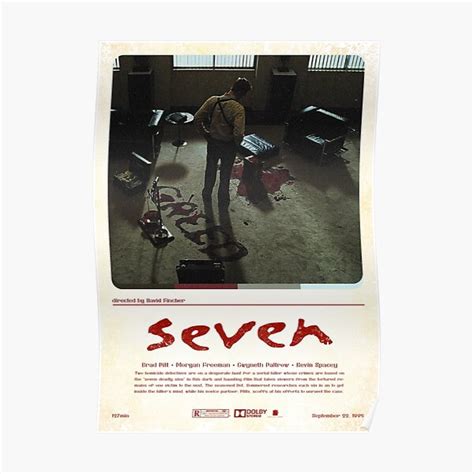 "Seven Movie" Poster for Sale by GenerateArtAI | Redbubble