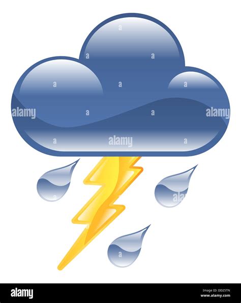 Weather icon clipart lightning thunder storm illustration Stock Photo ...