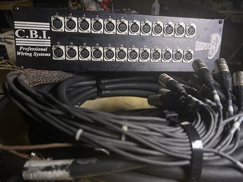 CBI Cables 24ch ISO 50 Ft XLR Snake In Ear System Splitter Reverb