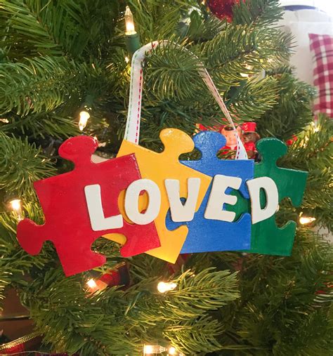 Autism Awareness Puzzle Piece Ornament - Katie Drane Blog