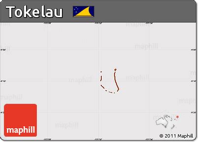 Free Flag Simple Map of Tokelau, flag aligned to the middle