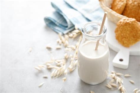 Leche De Avena Deliciosa Y Saludable Bebida Vegetariana Alternativa A