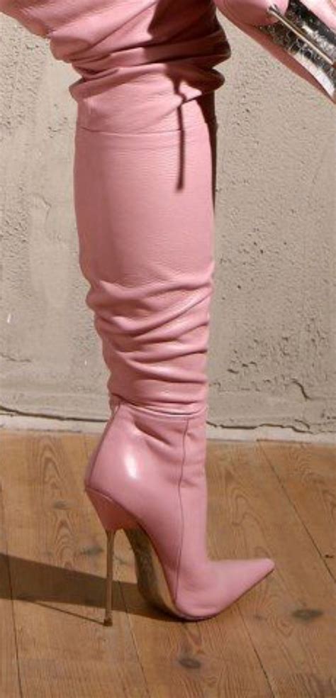 Pink High Heels Boots Hoge Laarzen Laarzen