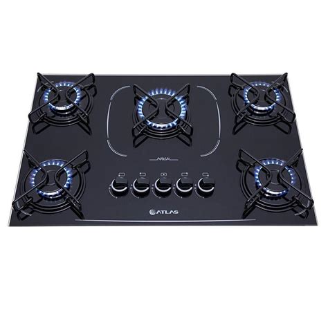 Cooktop A G S Atlas Agile Up Glass Bocas Preto Bivolt Kabum