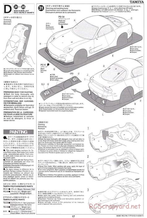 Tamiya 58388 Manual Mazda RX 7 Drift Spec TT 01D