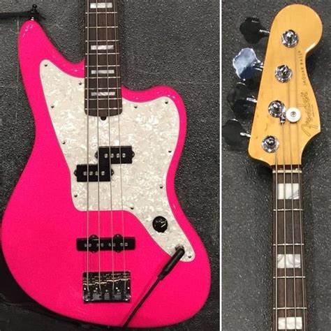 Pink Mark Hoppus Jaguar Bass Blink182