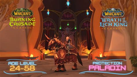 Prot Paladin 24 58 AOE Leveling Zones WoW Classic TBC WotLK YouTube