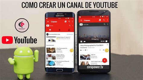 Como Crear Un Canal De Youtube Desde El Celular Android Youtube