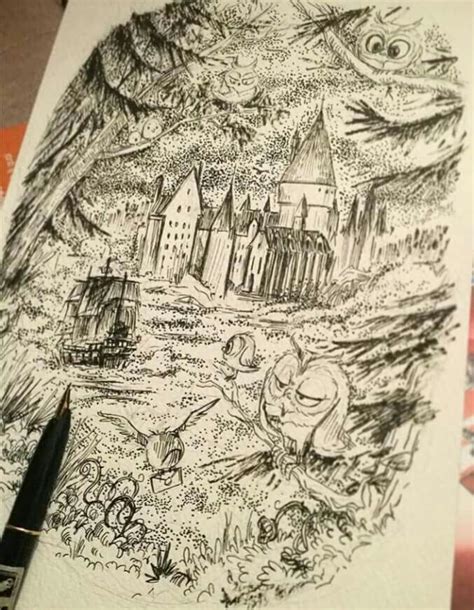 Hogwarts Illustration | Harry potter, Hogwarts, Sketches