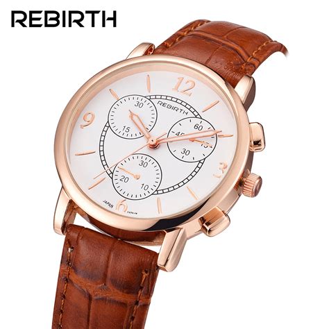 Rebirth Fashion Women Watches Top Brand Luxury Quartz Watch Womens