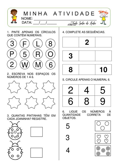 A Arte De Ensinar E Aprender Atividades Numerais Do 1 Ao 20