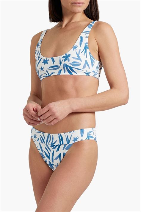 ONIA Karina Printed Mid Rise Bikini Briefs THE OUTNET