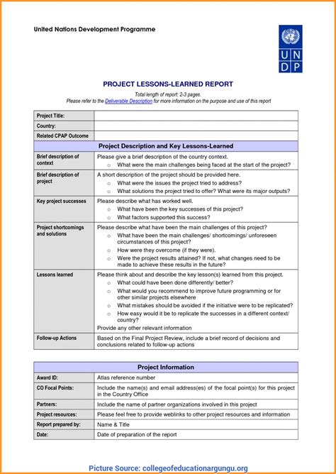 The Awesome Great Hse Lessons Learned Template 23 Lessons Learnt Report