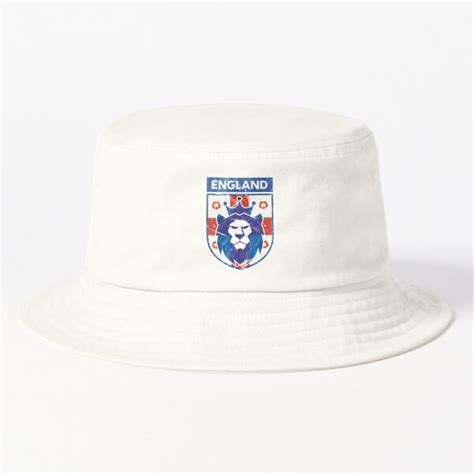 "England Football Crest Logo - England Soccer Crest Logo" Bucket Hat ...